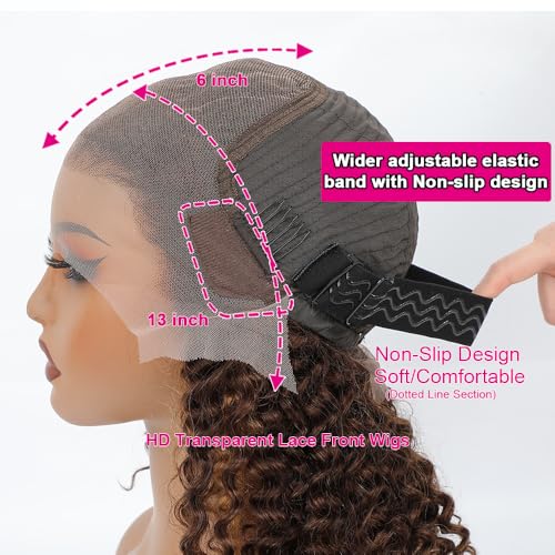 Bob Wig Human Hair 13x6 Deep Wave Hd Lace Front Wigs Human Hair Glueless 210 Density P4/27 Ombre Highlight Wig Pre Plucked With Baby Hair Short Bob Wigs For Black Women 18 Inch