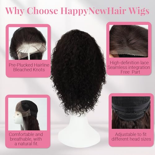 Human Hair Wig 13x4 Lace Front Wigs Real Human Hair for Women with Baby Hair Natural Hairline Natural Black Color