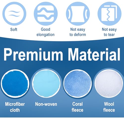 20PCS Car Orbital Buffer Polisher Pad Bonnet Set, 9-10 Inch Polishing Buffing Pads Bonnet Buffing Pad Cover, Microfiber Buffer Pads, Polisher Pads, Car Accessories for Polishing, Waxing and Cleaning