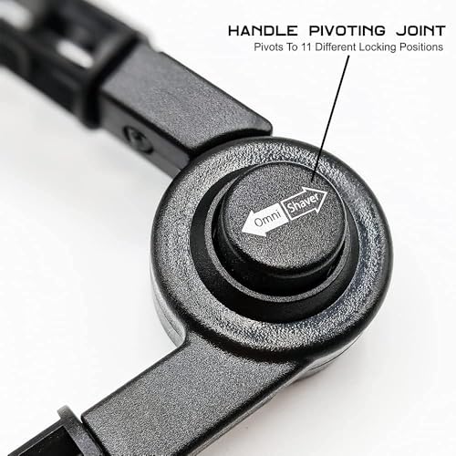 OmniShaver Ergonomic Maintenance Back Shaving Kit - Extendable Handle with Dual Shave Heads for Easy Reach - Includes Lotion Spreader - Self-Cleaning & Self-Stropping - Maintenance Back Shaver for Men