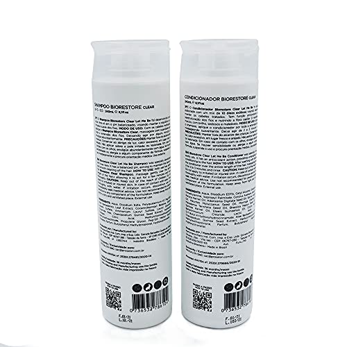 Let Me Be Biorestore Clear Duo ? Shampoo & Conditioner Set (2x240ml / 8.1 fl.oz) ? Anti-Frizz & Anti-Volume Daily Hair Care ? Nourishing Formula for Soft, Smooth, and Manageable Hair