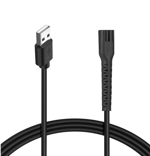 Kaynway Charger Cord for Wahl 8164 Finale & 8173 Vanish Shaver, Replacement Charging Cable Power Cord Compatible with Wahl Magic Clip Senior Sterling-4 Detailer Lithium-Ion Pro Clippers (USB Black)
