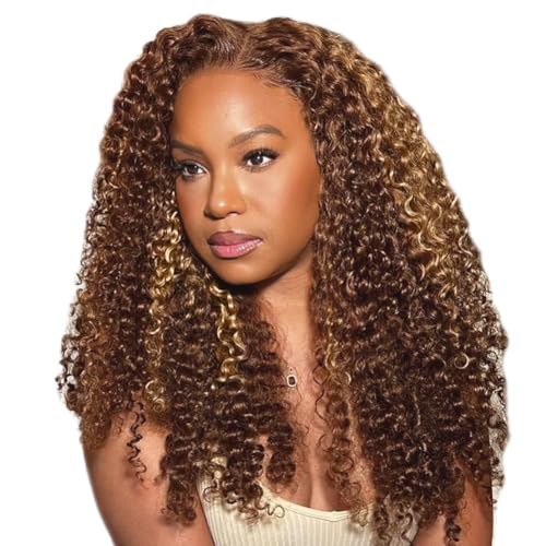 Bob Wig Human Hair 13x6 Deep Wave Hd Lace Front Wigs Human Hair Glueless 210 Density P4/27 Ombre Highlight Wig Pre Plucked With Baby Hair Short Bob Wigs For Black Women 18 Inch