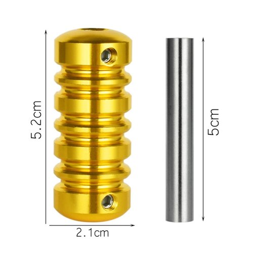 Healifty 6pcs Tattoo Grips Tubes Aluminum Alloy Tattoo Grip Handle for Tattoo Machine Supply (Black + Red + Green + Gold + Silver + Blue)
