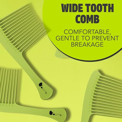 Pardon My Fro Wide Tooth Comb - Effortlessly Detangles Curly Hair - Smooth Coated Wide Tooth for Comfortable Styling