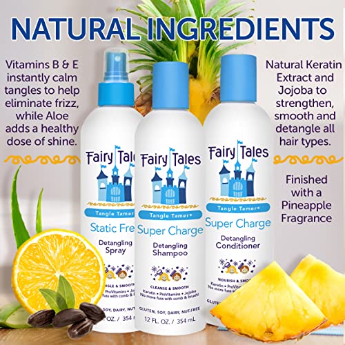 Fairy Tales Tangle Tamer Detangling Shampoo for Kids - Ultra Moisturizing and Anti Frizz Protection - Paraben Free, Sulfate Free - 12 Oz