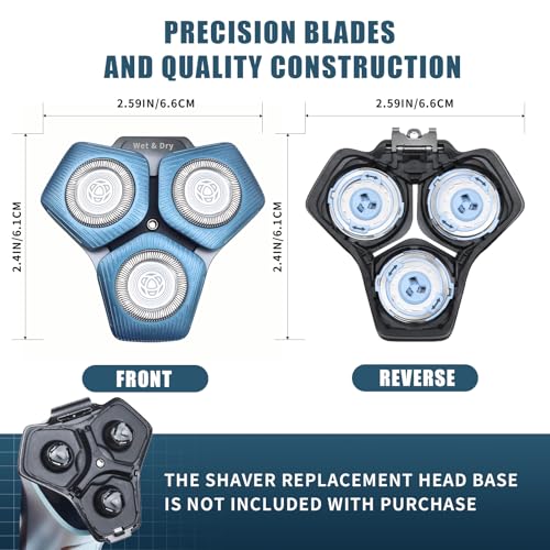 2 Pack SH71/50 Shaving Heads Compatible with Phili*s Shavers Series S5000 (S5XXX),S7000 (S7XXX) (BLUE)