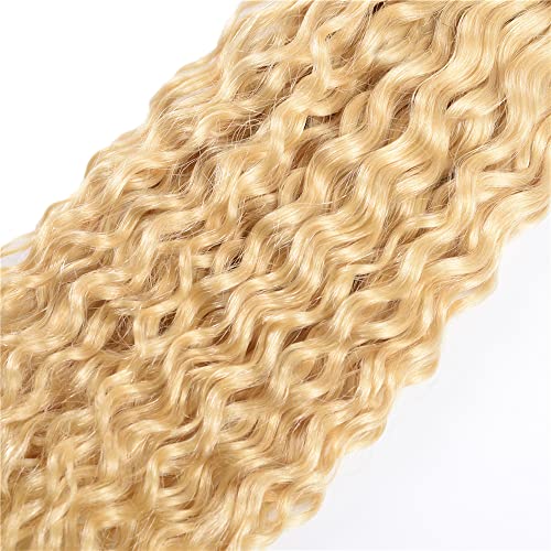 34 Inch 613 Blonde Bundles Water Wave Human Hair One Bundle Blonde Wet and Wavy Bundles Human Remy Hair Extensions