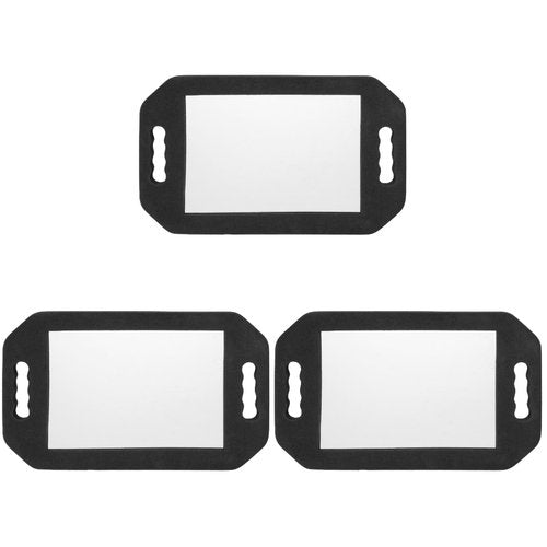 FRCOLOR 3 Pcs Hairdressing Foam Frame Rectangular Handheld Makeup Mirrors Large Salon Barber Mirrors for Home Bathroom Use