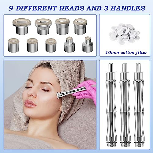 Diamond Dermabrasion Tips Microdermabrasion Machine Accessories Dermabrasion Tool Microdermabrasion Replacements 9 Tips 3 Wands