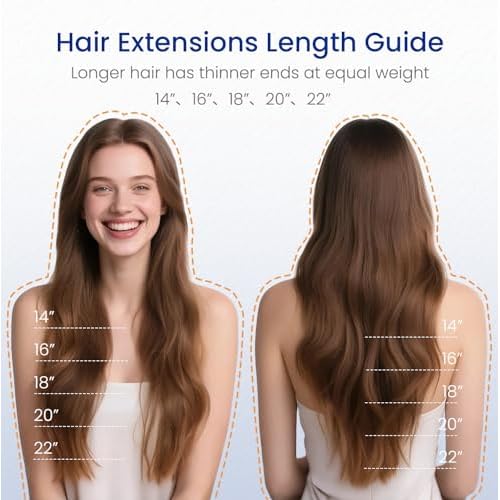 Worldstar Seamless Clip in Hair Extension Blond Invisible Hair Extensions Clip Ins #60 Platinum Blonde PU Weft Clip in Human Hair Extensions Add Volume Natural Ends 16 Inch 6 PCS 110 G (pu#60-16£©