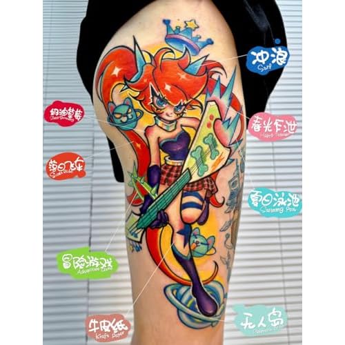 XTREME Ink Meow Meow Signature Tattoo Ink Set ? 12 Professional Colors for Illustrative, Anime & Contemporary Styles ? Vibrant Warm & Cool Tones ? Smooth Saturation (Set of 12, 1 oz)