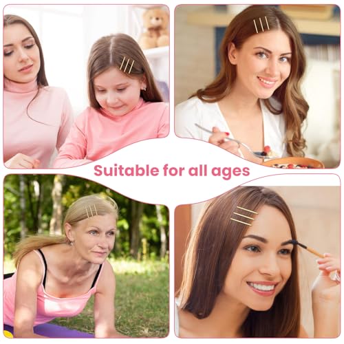 Blonde Bobby Pins, Pain-Free Hair Clips, Best Size 2in for Women and Girls (Golden -01)