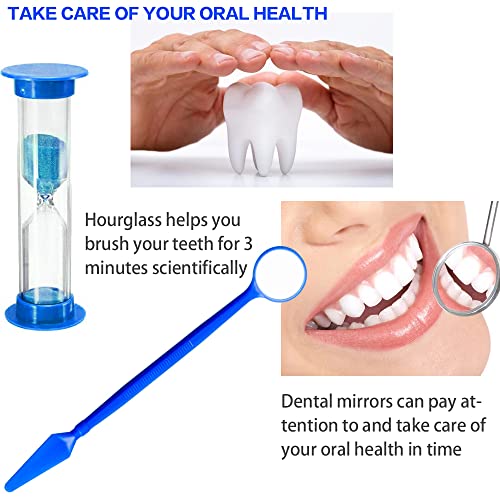 Wenge Portable Orthodontic Oral Care Kit - 2Pack - Travel Kit for Patients, Interdental Brushing Wax Floss Toothbrush Cleaning (Blue_Black)
