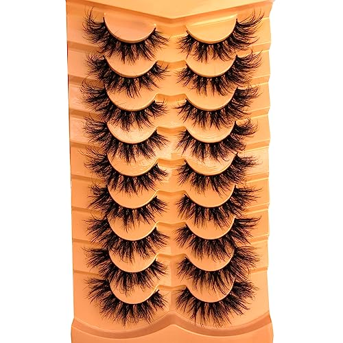 HBZGTLAD Soft Mink Eyelashes 3D Curl Winged End Eye Elongated Fake Lashes Thick Handmade Natural False Eyelash Messy Cross Lash Wholesale (HU-2)
