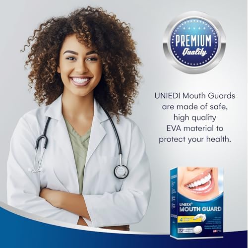 Mouth Guard for Grinding Teeth at Night: Custom Fit Moldable Mouthguards for Clenching and Bruxism Protection - Nighttime Sleeping Guards for Adults with 12 Cleaning Tablets