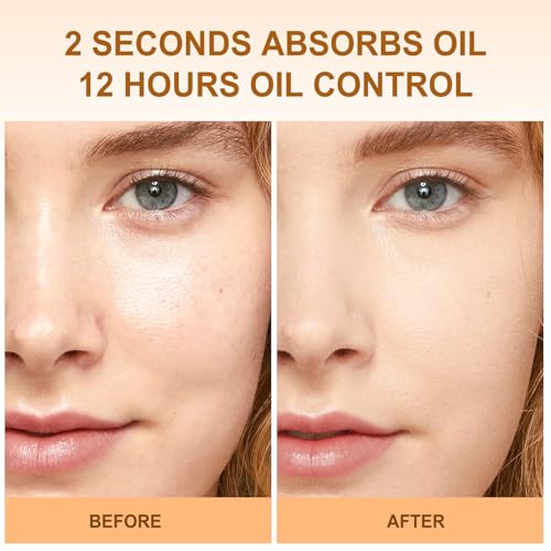 Face Oil Blotting Cushion Instead of Oil Blotting Paper Sheets for Oily Skin, Oil Absorbing Liquid Mattifying Cushion, Moisturizing & Smoothing Pores with Natural Tea Tree, Oil control for Make Up
