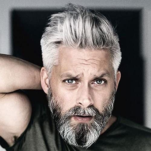 Men¡¯s Toupee Soft Thin Skin 0.06mm PU 10x8inch Hair Replacement for Men's Hairpiece 100% European Human Hair Pieces for Man 1B Black Color Mixed 70% Grey Hair