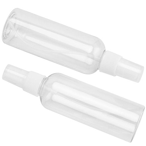 HEIHAK 50 PCS 120ml 4oz Clear Spray Bottles, Small Plastic Fine Mist Spray Bottles Bulk, Empty Bottles Refillable Travel Size Containers for Essential Oils, Hair Perfume Liquid