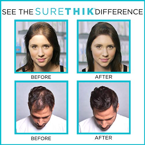 SURETHIK Hair Thickening Fibers (Pack of 4 x 30g Bottle, Medium Brown), For Thicker Looking Hair, Building Hair Fibers to Conceal Thinning Hair for Men & Women