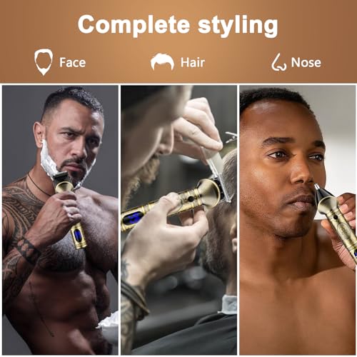 GSKY Professional Hair Clippers, Beard Trimmer for Men Electric Razor, Clippers and Trimmers Set Shavers for Men, Barber Clippers Hair Cutting Kit