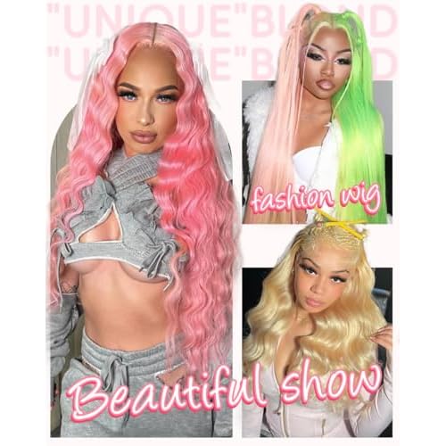 613 Lace Front Wig Human Hair Guaranteed 100% Virgin Human Hair 26 Inch 13x6 Body Wave Blonde Wig Human Hair 200 Density 613 HD Lace Frontal Wigs Takes Color Evenly Streak-Free Triple Lifespan 3X
