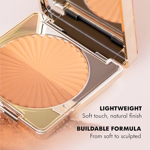 L.A. Girl Duo Bronzer, Shadowplay, Matte Finish, Medium Buildable Coverage, Two-in-One Compact Powder, Sculpting & Bronzing, Light/Medium Skin Tones GFP686