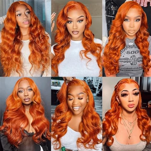 Ginger Bundle Color 350 Body Wave Human Hair Bundles 8A Ginger Body Wave 3 Bundles 14 14 14 Inch Color 350 Orange Bundle Ginger Orange Hair Extensions