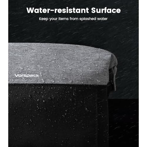 Vorspack Lightweight Travel Toiletry Bag - Water Resistant Travel Bag for Toiletries, Cosmetics, Accessories, Gifts for Men - Black