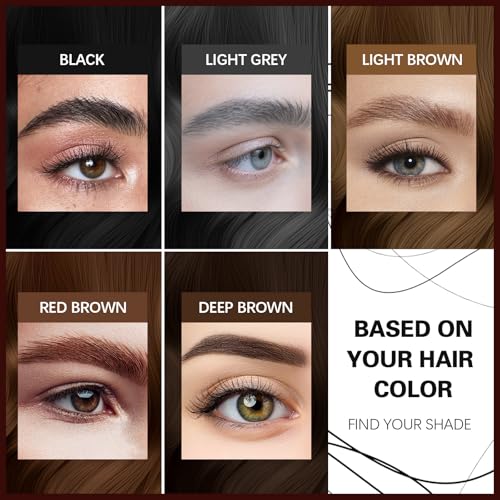 Microblading Eyebrow Pencil, Eyebrow Retractable Definer Pencil, Long Lasting Eye Brow Pencil, Angled Precision Tip, 0.1MM Ultra Slim Eyebrow Makeup, Waterproof, Smudgeproof (05 DEEP BROWN)