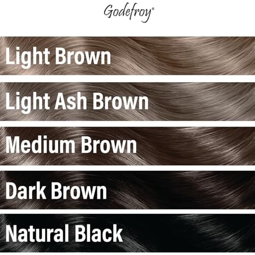 Godefroy Hair Color Tint Kit for 100% Gray Coverage, Dark Brown, 20 Applications, Long-Lasting Root Touch-Up for Men & Women, Pre-Measured Capsules, No Waste, DIY Salon-Quality Results at Home