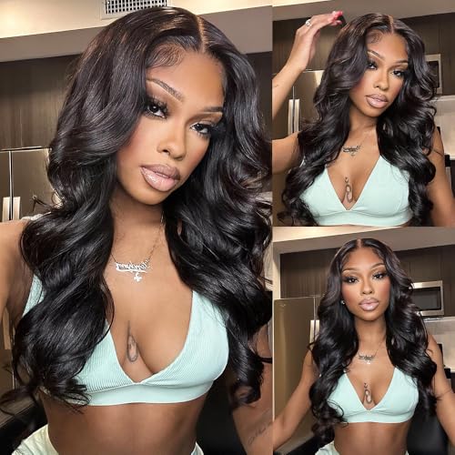 32 Inch Body Wave Lace Front Wigs Human Hair 200 Density 13x6 HD Lace Frontal Human Hair Wigs for Women Body Wave Glueless Wigs Human Hair Pre Plucked