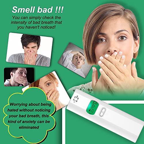 Professional Bad Breath Tester - Portable Oral Odor Detector, Breath Smell Analyzer & Monitor Tool for Personal Oral Cavity Testing