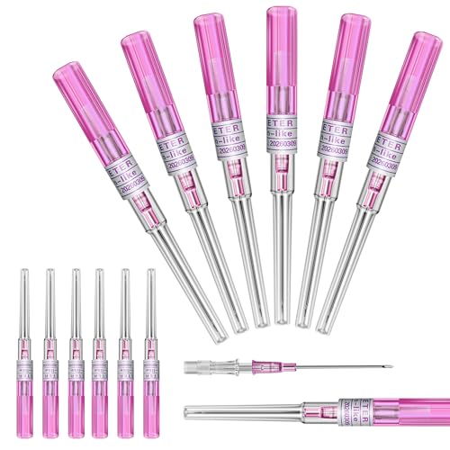 combofix 20G IV Catheter Piercing Needles - 6pcs Piecring Needles Catheter Hollow Needles for Ear, Nose, Navel, Nipple, Lip - Professional Quality for Piercing Tool Supplies£¨20G