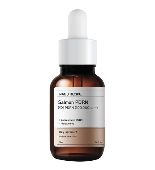 Nano Recipe Salmon PDRN (Salmon DNA) Concentrate 100,000 ppm | Mix 1-2 Drops with Your Skincare | MTS Roller Ampoule