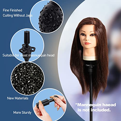 Tall Wig Tripod Stand,Metal Mannequin Head Stand Adjustable for Mannequin Head,Training Canvas Block Head,for Styling,Wig Making Displaywith Carrying Bag,30 Pcs T-Pins(35.4-52.4 Inch)