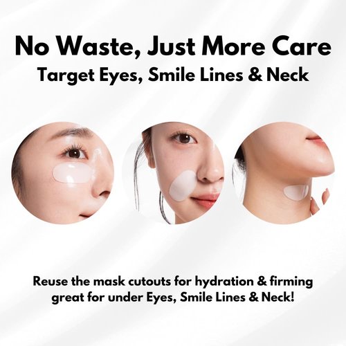 Oh My Pure Hydrogel Collagen Korean Face Mask 5+5 EA Luxury Skin Care (AntiWrinkle, Vegan Mucin) (Variety 10)