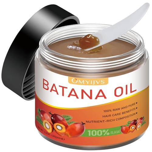 Batana Oil for Hair Growth: 100% Organic & Pure Dr Sebi Unrefined Batana Oil from Honduras - Repairs Damaged Hair - Prevents Hair Loss - Enhances Hair Thickness for Men & Women 4.2 oz