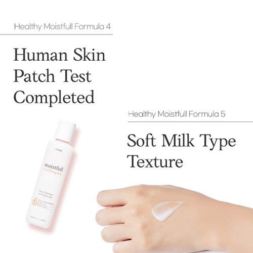 Etude Moistfull Collagen Facial Emulsion, Face Moisturizer, Super Collagen Water, Lupinus Albus Protein, Soft Milk Type Texture, Human Skin Patch Test Completed, Korean Skin Care, Beauty (6.08 Fl Oz)