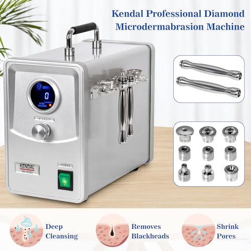 Kendal Professional Diamond Microdermabrasion Machine, Dermabrasion Facial Skin Care Equipment with Digital Display also good for home use 110V-220V HB-SFD02