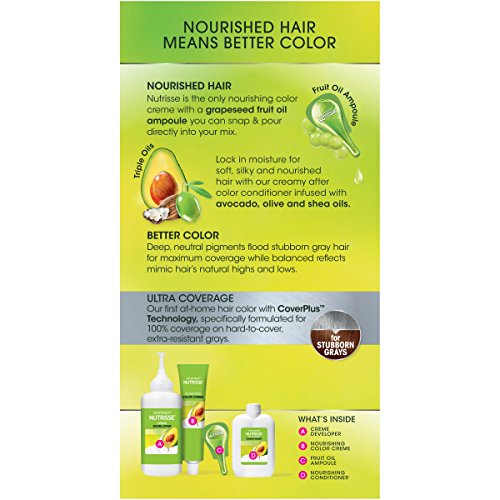 Garnier Nutrisse Ultra Coverage Hair Color, Deep Medium Golden Brown (Chestnut Praline) 530 (Packaging May Vary), Pack of 1