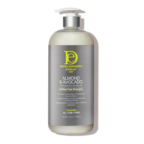 Design Essentials Natural Almond & Avocado Moisturizing & Detangling Sulfate-Free Shampoo, 32 Ounce
