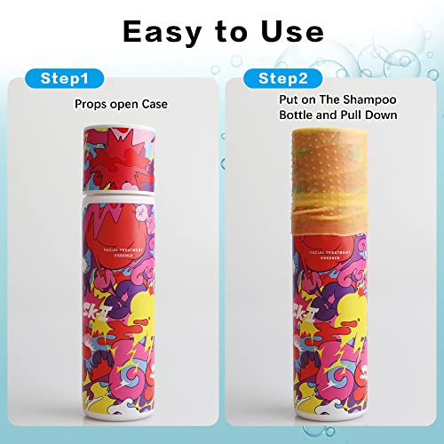 YUBIRD 10 PCS Silicone Bottle Sleeves for Travel Toiletries,Leak-Proof Covers,Cruise Essentials for Women and Men,Travel Must-Haves,Colorful Elastic Sleeves