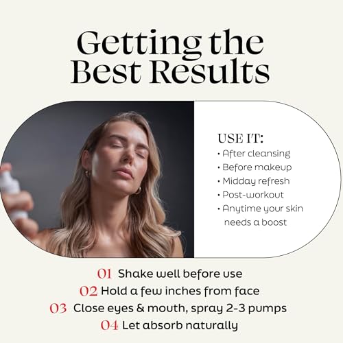 Face Mist Moisturizer - Calming Facial Moisturizing Spray with 5-ALA, Hyaluronic Acid, Green Tea, Lavender - Fast-Absorbing Hydrating Antioxidant Spray for All Skin Types - 3.3 Fl Oz
