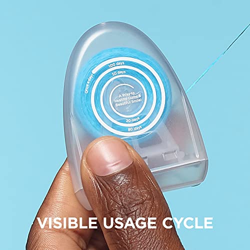 REACH POP Dental Floss, Mint, Plaque Remover for Teeth, Shred Resistant, Vegan Wax, Cruelty Free, Eco Friendly Packaging, Oral Care, PFAS Free, for Adults & Kids, 1 Pack, 54.6 yd