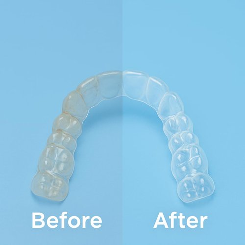 iSonic White CSDW01 Denture/Retainer Cleaning Crystal to Remove Stains, Buildups for all dental/sleep apnea/clear appliances, 8OZ bottle