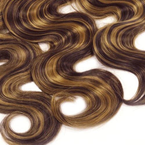 P427 Highlight Blonde Bundles Human Hair Brown Body Wave 1 Bundle 34 Inch Unprocessed Brazilian Virgin Remy Honey Blonde Body Wave Bundles Human Hair Extensions
