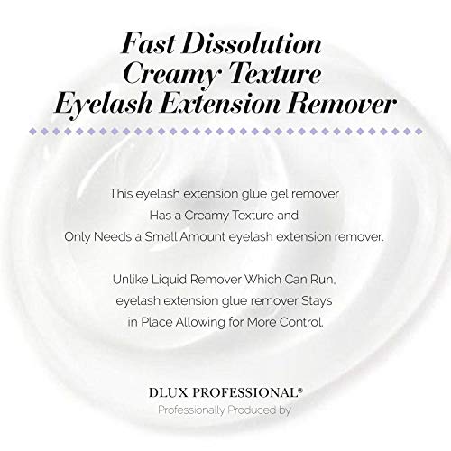 Eyelash Extensions Gel Glue Remover - 15ml, Clear Natural Pigment, Professional Korean Eyelashes Extensions Adhesive Remover Gel Type, Fast Dissolution, Eyelash Extension Supplies (GEL REMOVER)