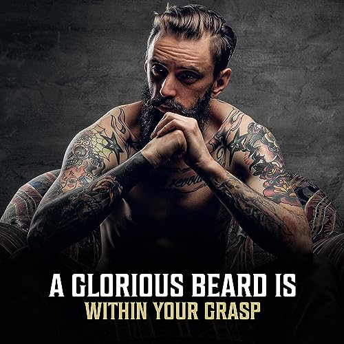 Viking Revolution Spiced Vanilla Beard Oil for Men - Natural Mens Beard Oil with Argan and Jojoba Oil - Beard Softener, Strengthens and Moisturizes