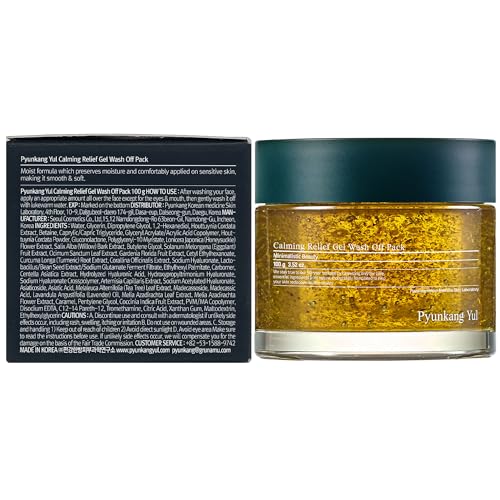 Pyunkang Yul PKY Calming Relief Gel Wash Off Pack 100g, Soothing & Refreshing Gel Mask for Sensitive Skin